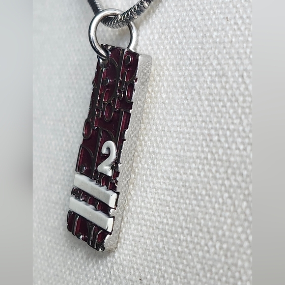 Christian Dior Oblique Trotter Silver Plated Necklace - Picture 4 of 8